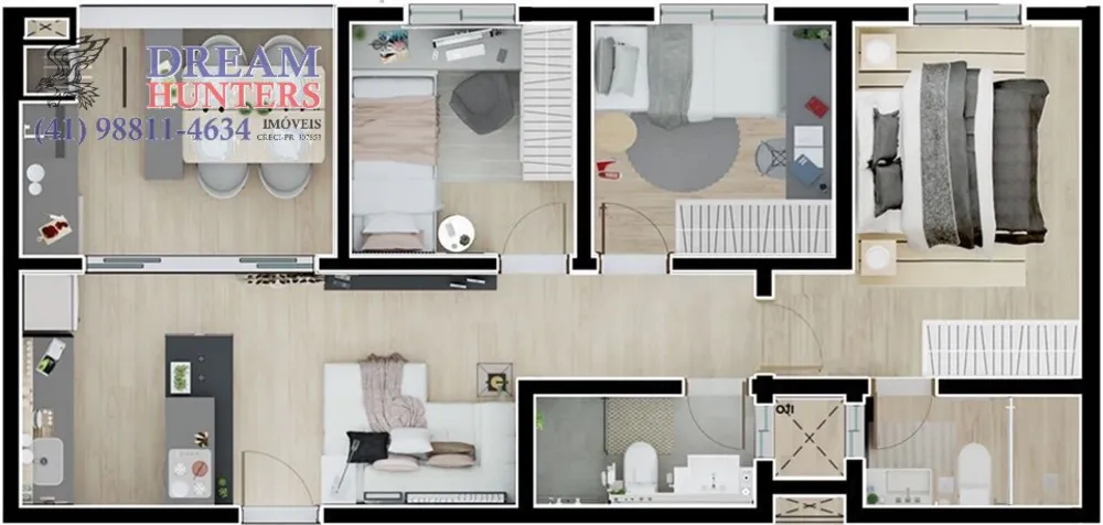 Apartamento, 3 quartos, 63 m² - Foto 5