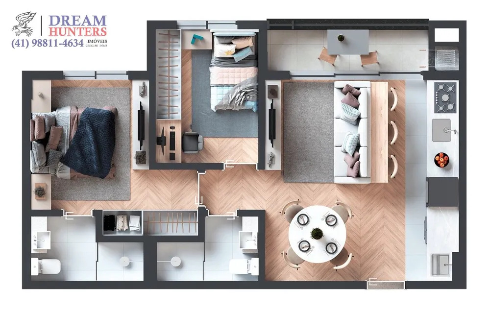 Apartamento, 2 quartos, 56 m² - Foto 4