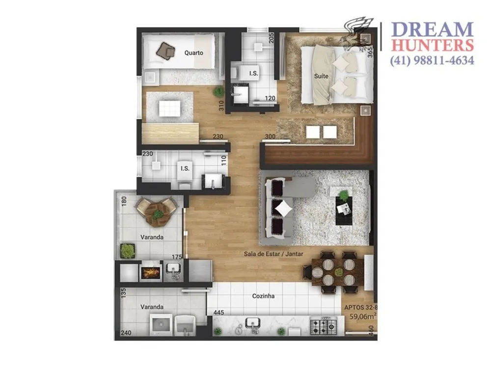 Apartamento, 2 quartos, 59 m² - Foto 4