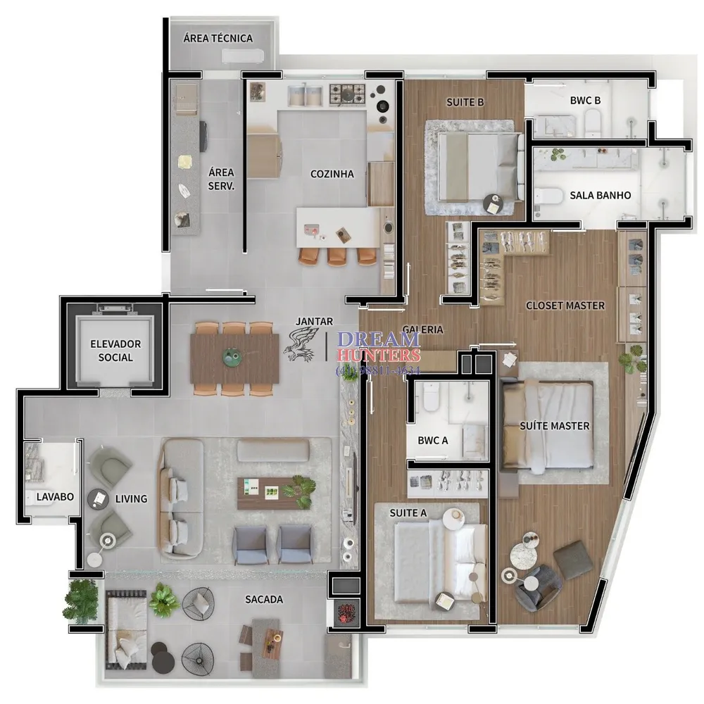 Apartamento, 3 quartos, 155 m² - Foto 2