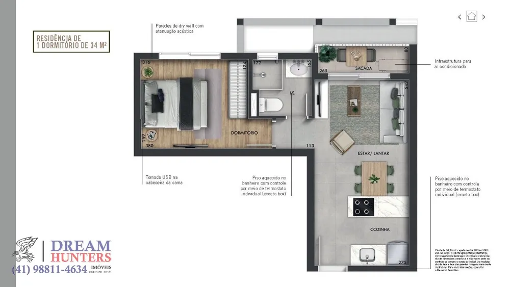 Apartamento, 1 quarto, 34 m² - Foto 4