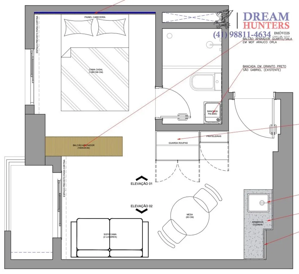 Apartamento, 1 quarto, 26 m² - Foto 3