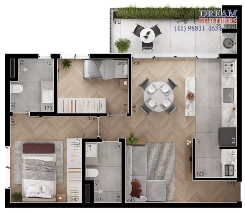 Apartamento, 2 quartos, 66 m² - Foto 2