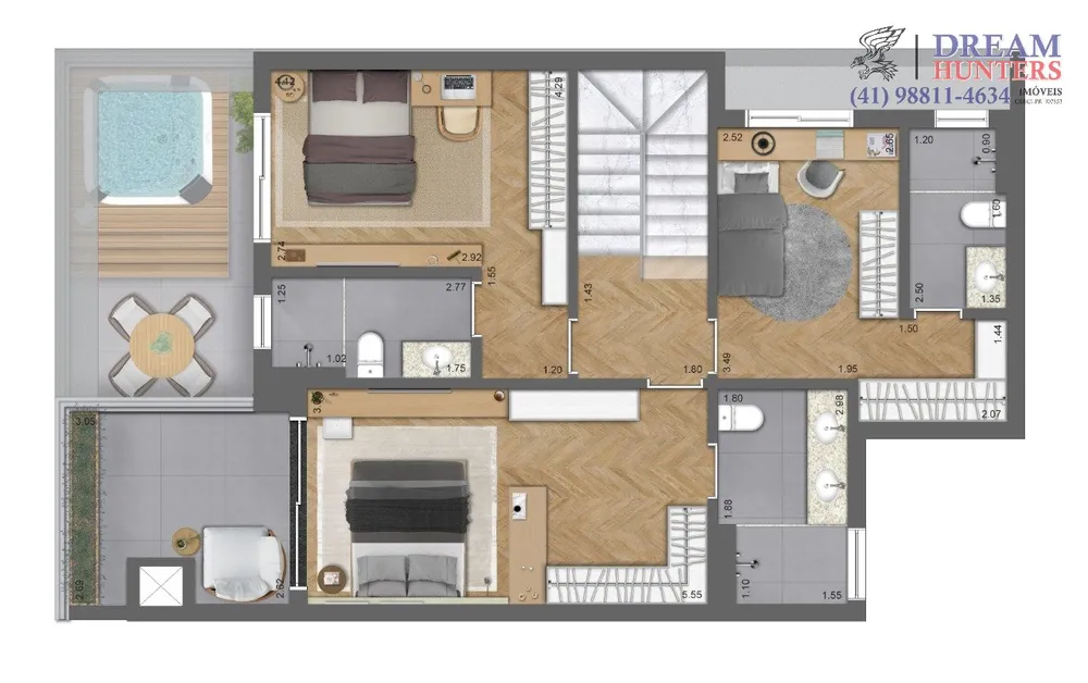 Cobertura, 3 quartos, 163 m² - Foto 2