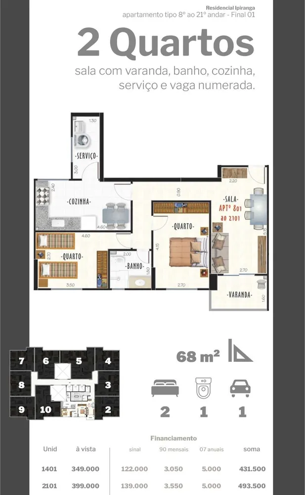 Apartamento, 2 quartos, 62 m² - Foto 15