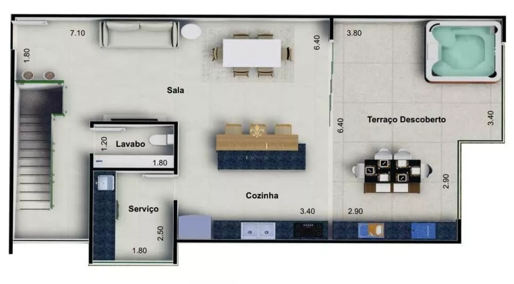 Apartamento à venda com 2 quartos, 68m² - Foto 8