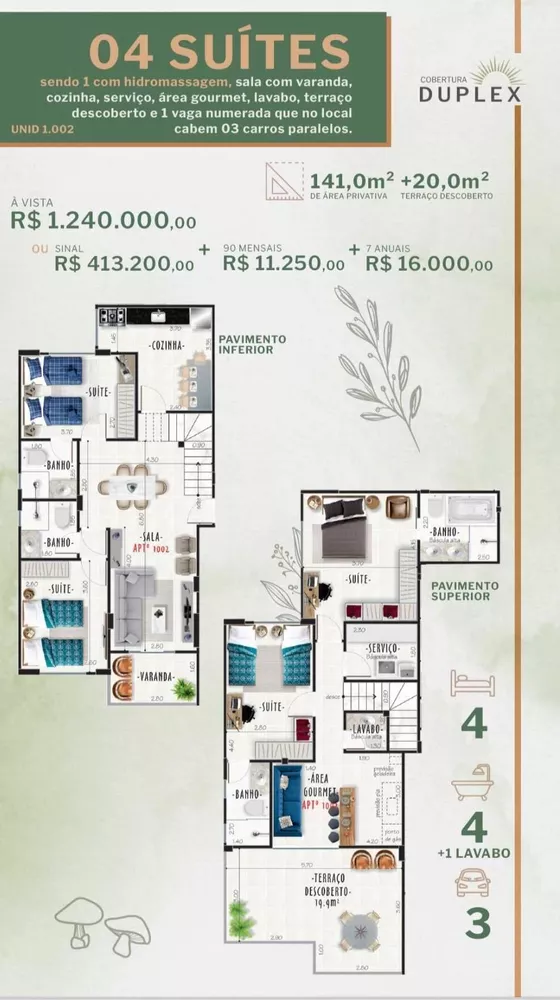 Apartamento, 2 quartos, 111 m² - Foto 1