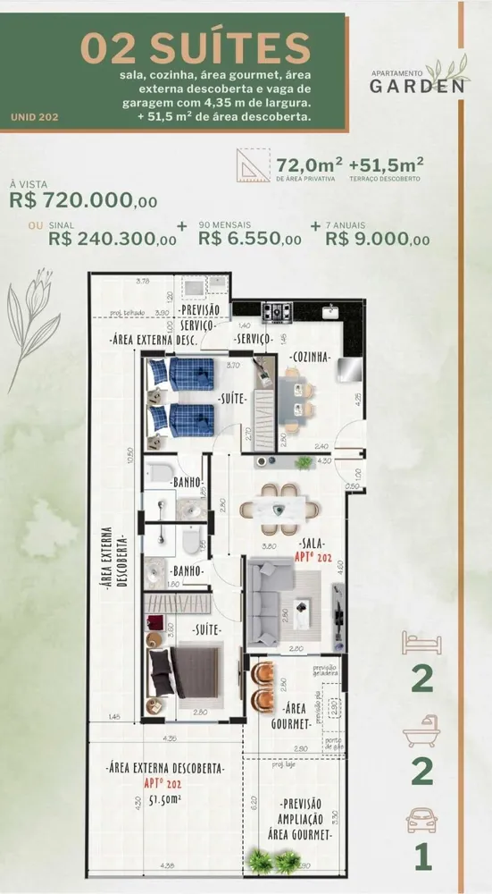 Apartamento, 2 quartos, 111 m² - Foto 7