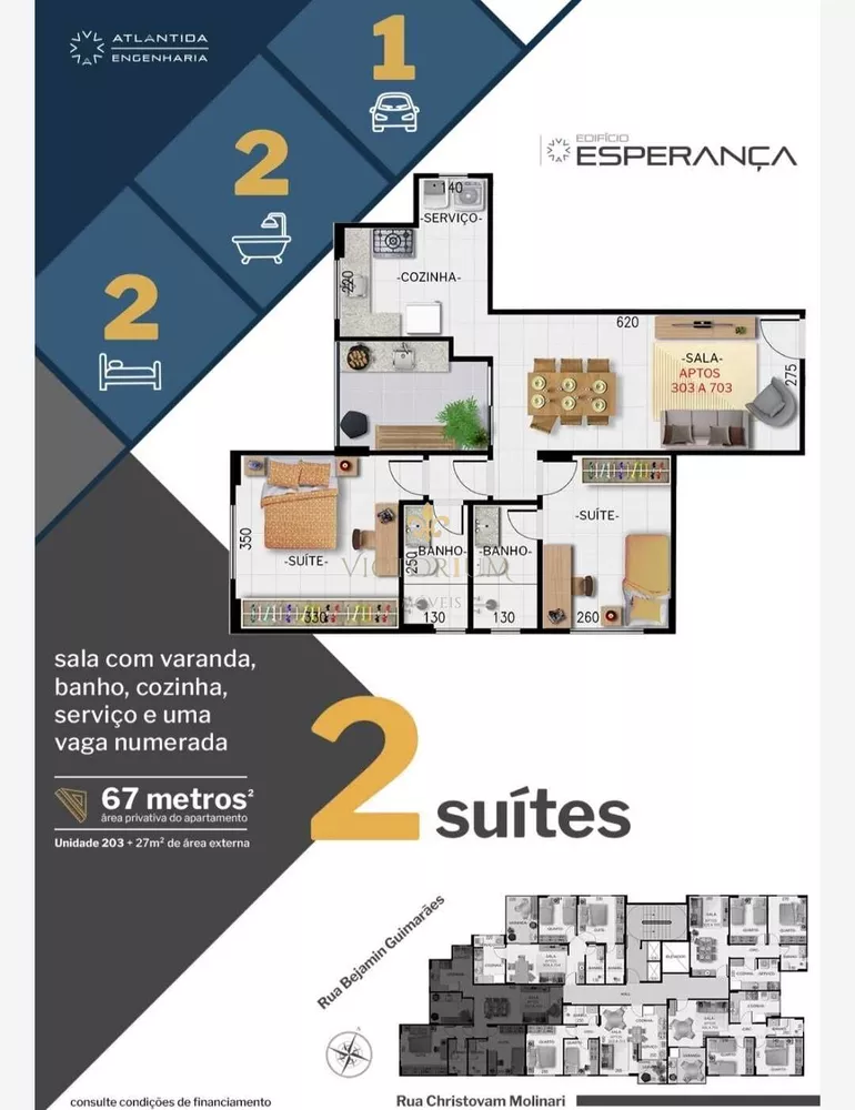 Apartamento à venda com 2 quartos, 52m² - Foto 1