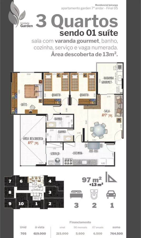 Apartamento, 2 quartos, 68 m² - Foto 7