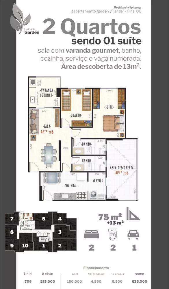 Apartamento, 2 quartos, 68 m² - Foto 6