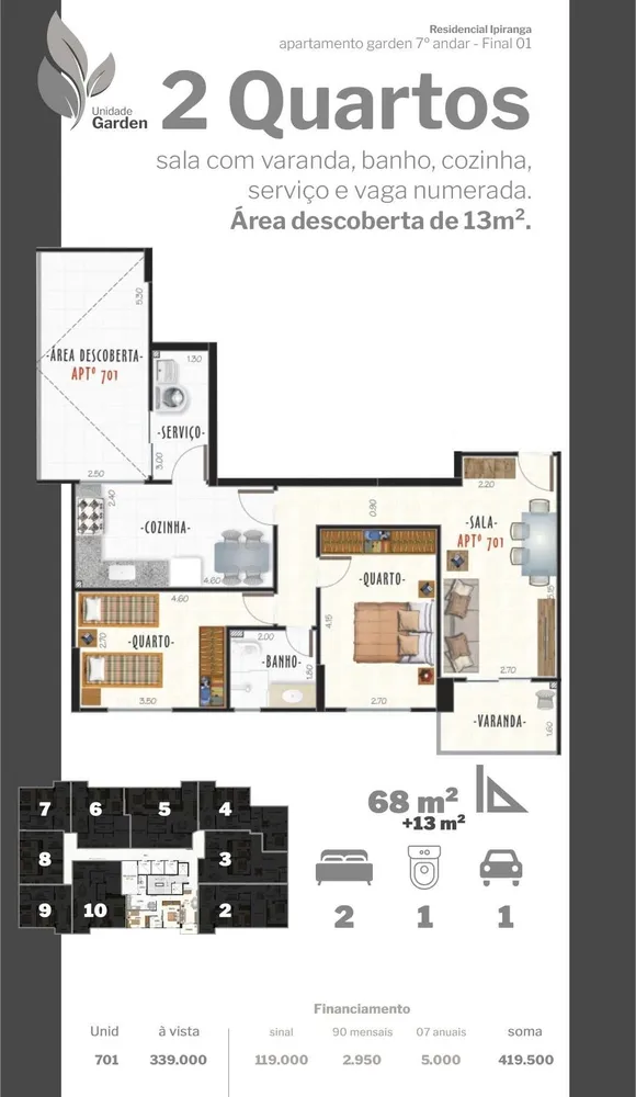 Apartamento, 2 quartos, 68 m² - Foto 10