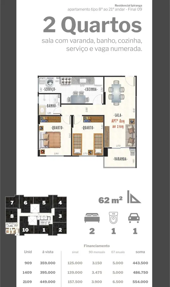 Apartamento, 2 quartos, 68 m² - Foto 12