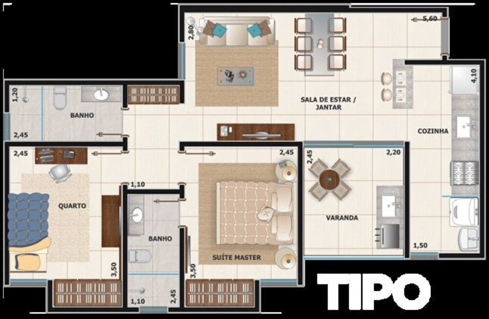 Apartamento, 2 quartos, 58 m² - Foto 6