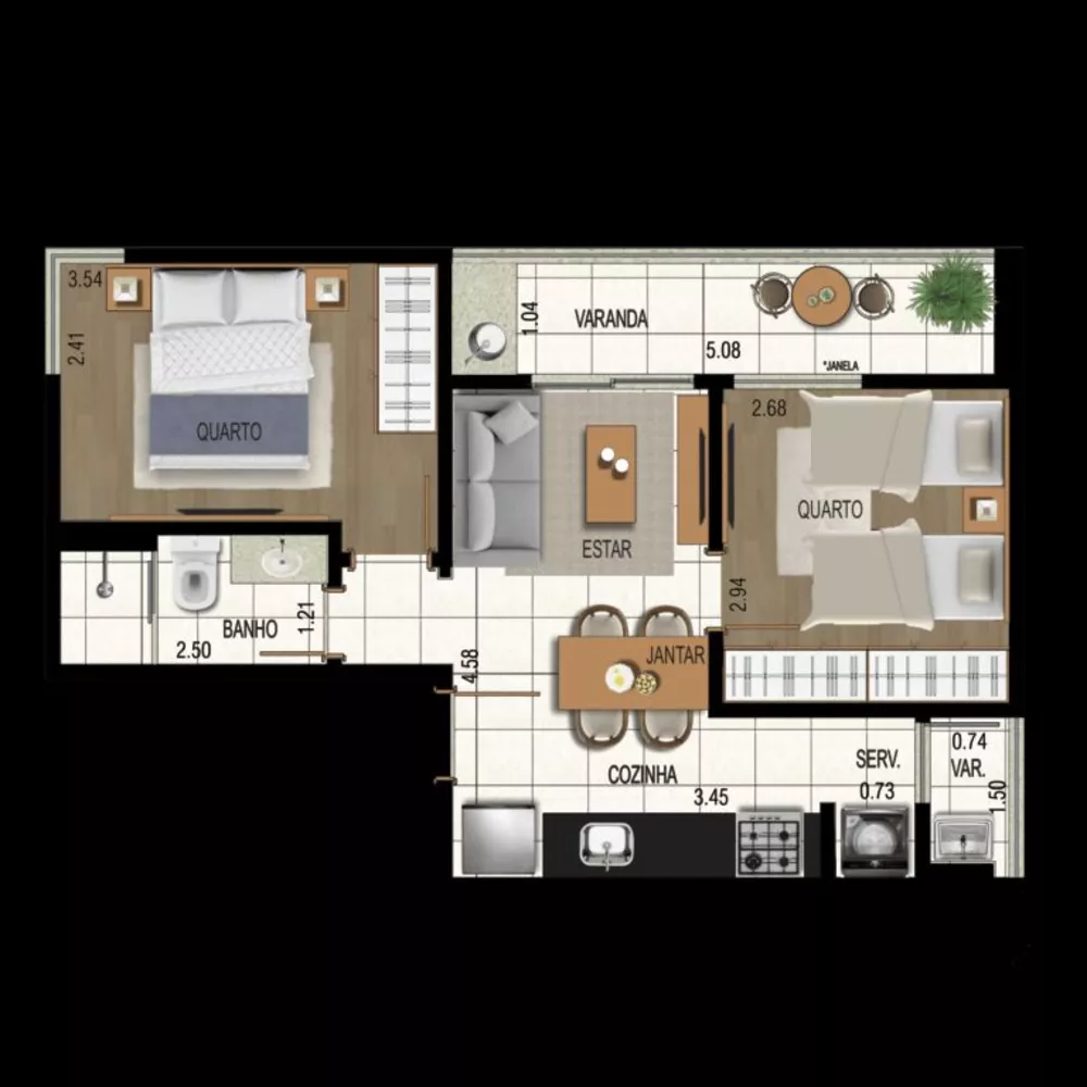 Apartamento, 2 quartos, 44 m² - Foto 20