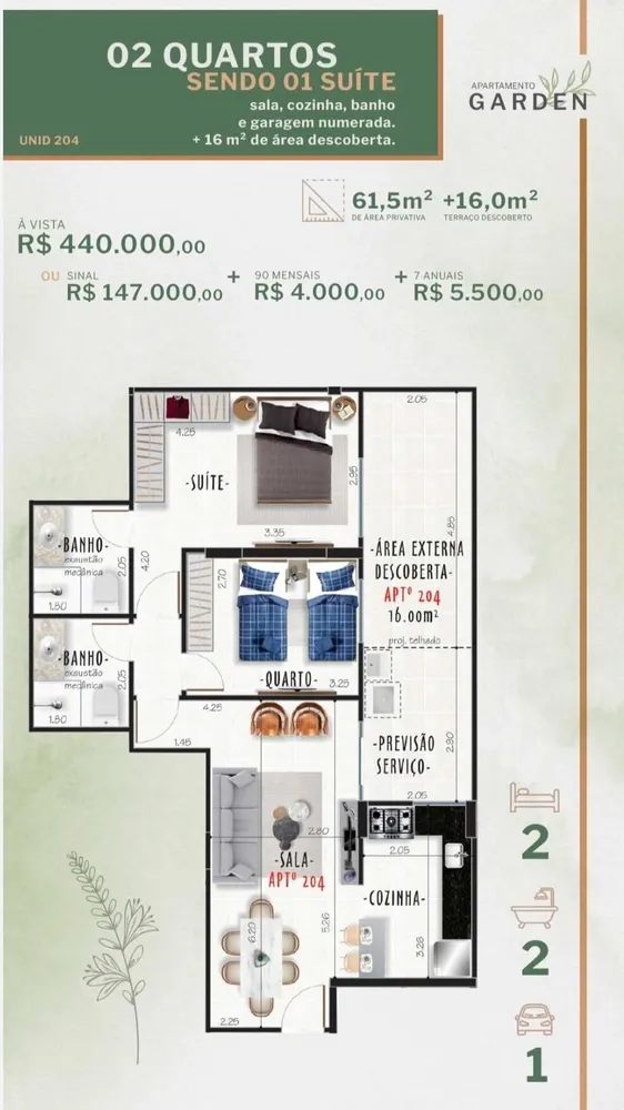 Apartamento, 2 quartos, 77 m² - Foto 5
