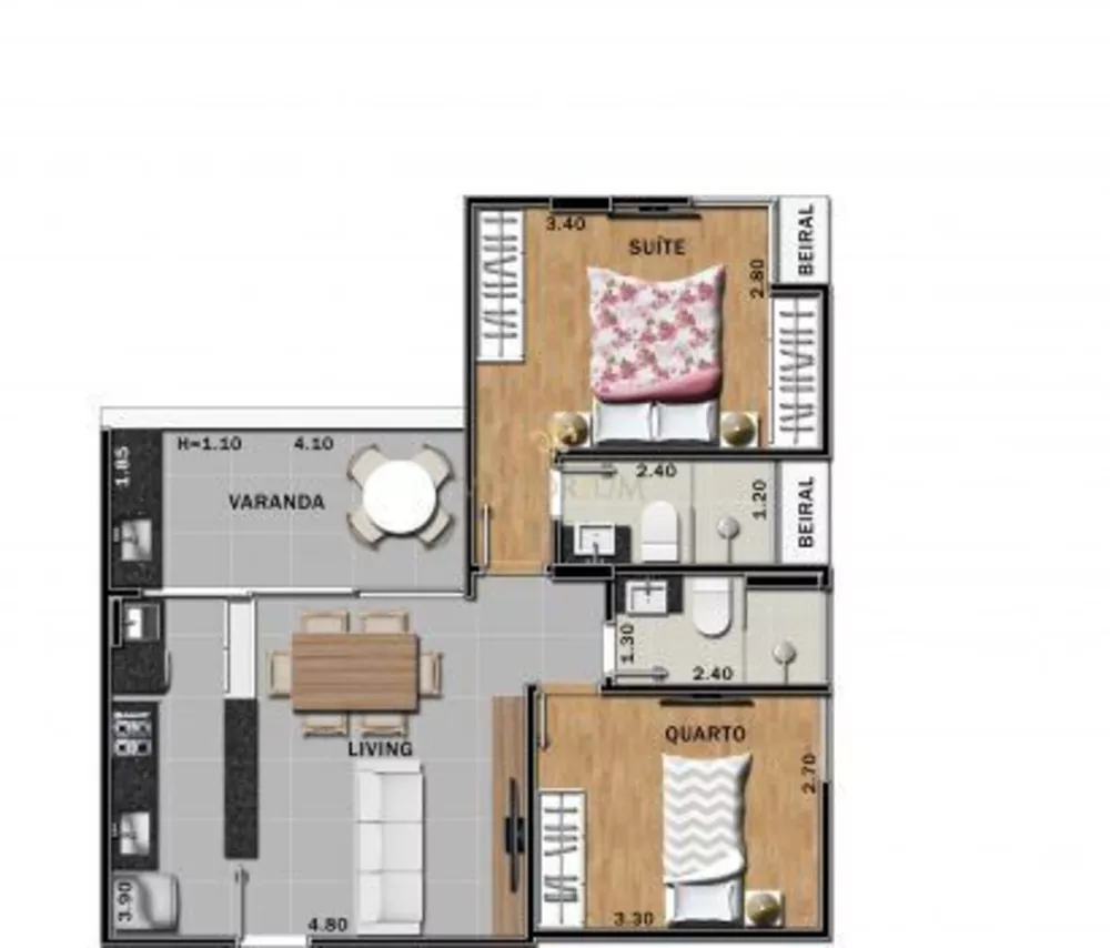 Apartamento à venda com 2 quartos, 60m² - Foto 6