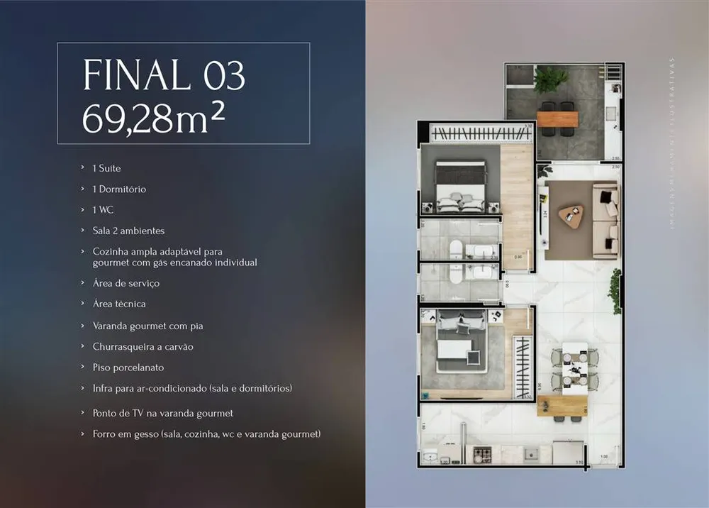 Apartamento, 2 quartos, 69 m² - Foto 6