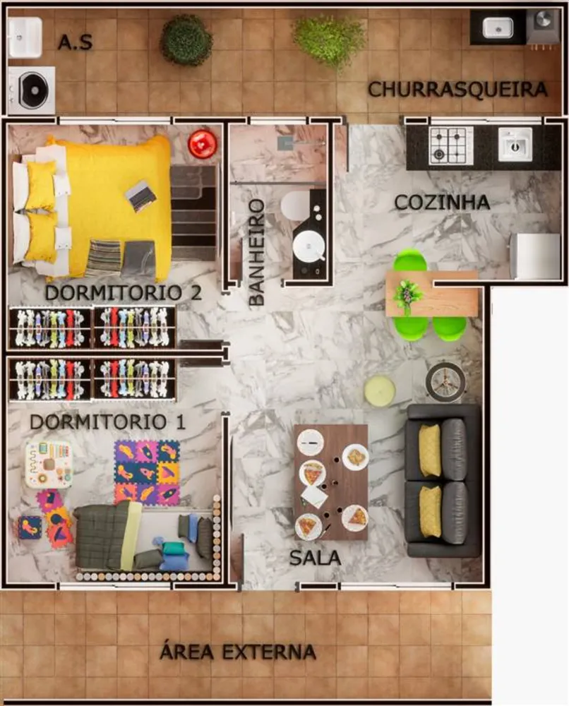 Sobrado, 2 quartos, 49 m² - Foto 13