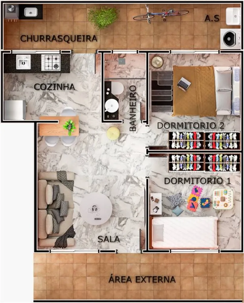Sobrado, 2 quartos, 49 m² - Foto 12