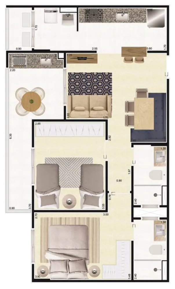 Apartamento, 2 quartos, 72 m² - Foto 14