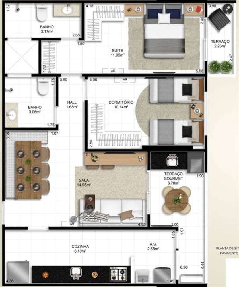 Apartamento, 2 quartos, 73 m² - Foto 1