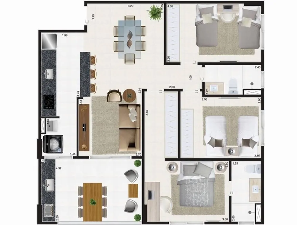 Apartamento, 3 quartos, 91 m² - Foto 9
