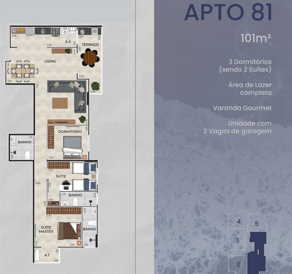 Apartamento, 3 quartos, 102 m² - Foto 6