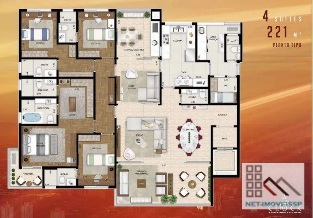 Apartamento, 3 quartos, 221 m² - Foto 4