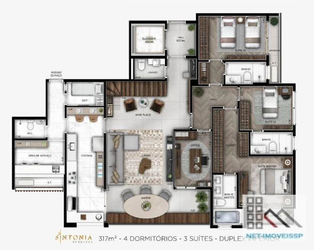 Cobertura, 3 quartos, 317 m² - Foto 7