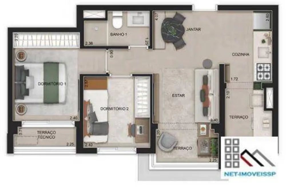 Apartamento, 2 quartos, 69 m² - Foto 11