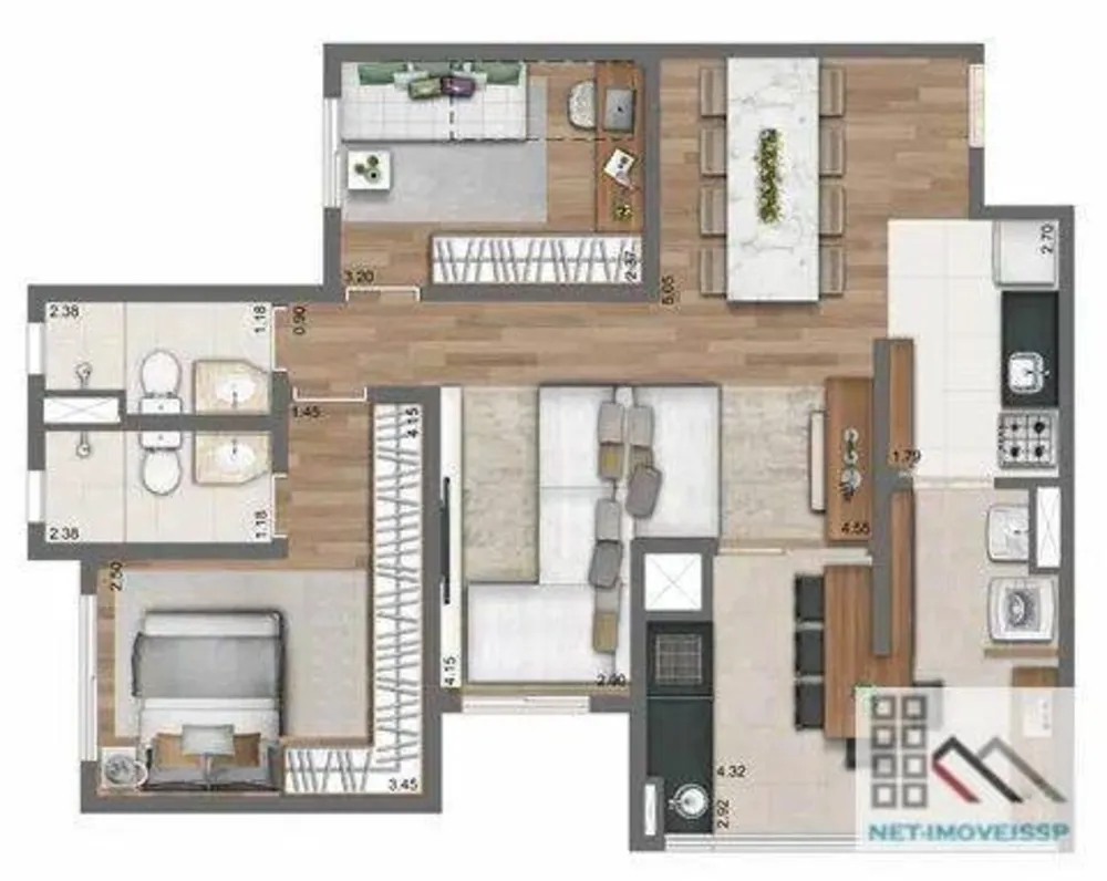 Apartamento, 2 quartos, 76 m² - Foto 9