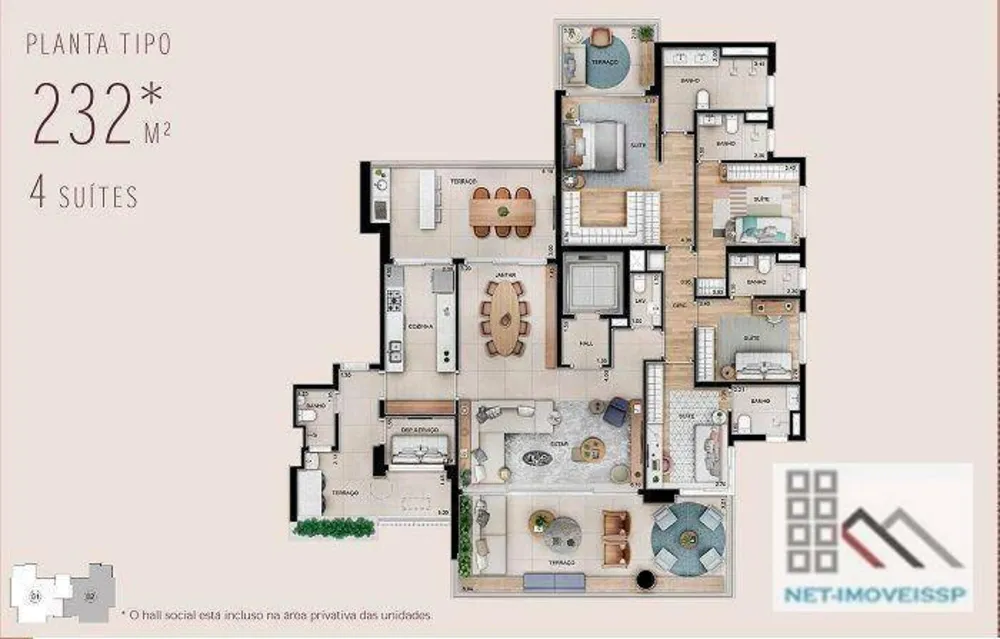 Apartamento, 4 quartos, 232 m² - Foto 20