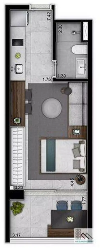 Kitnet-Studio, 33 m² - Foto 5