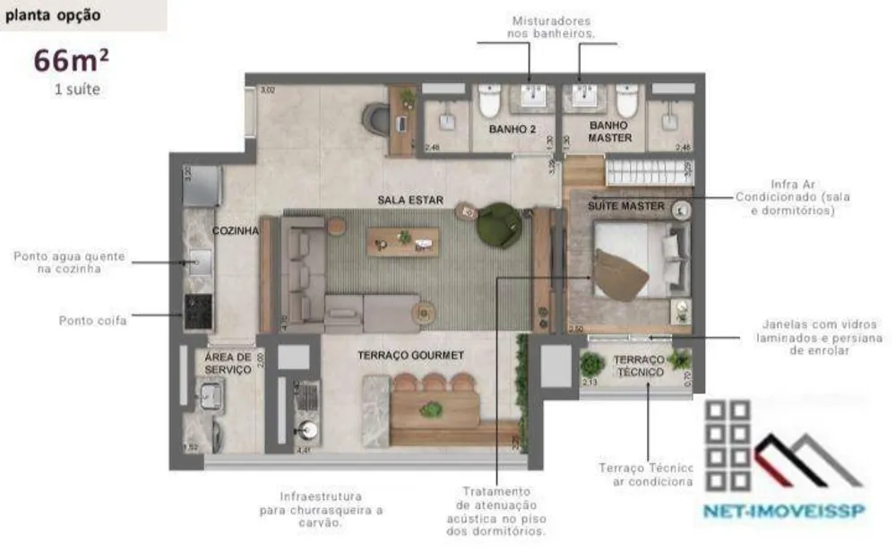 Apartamento, 2 quartos, 66 m² - Foto 7