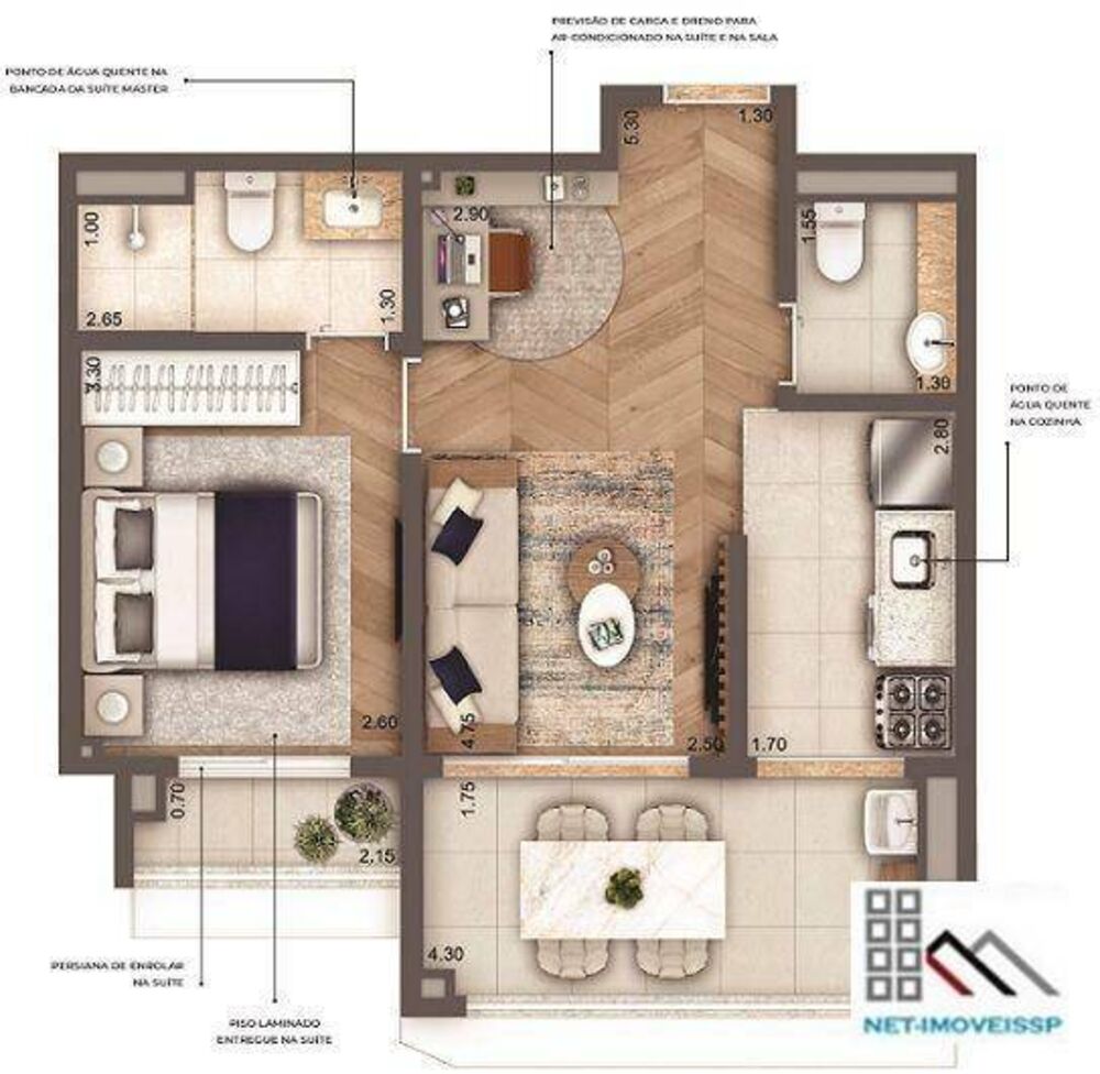 Apartamento, 1 quarto, 47 m² - Foto 10