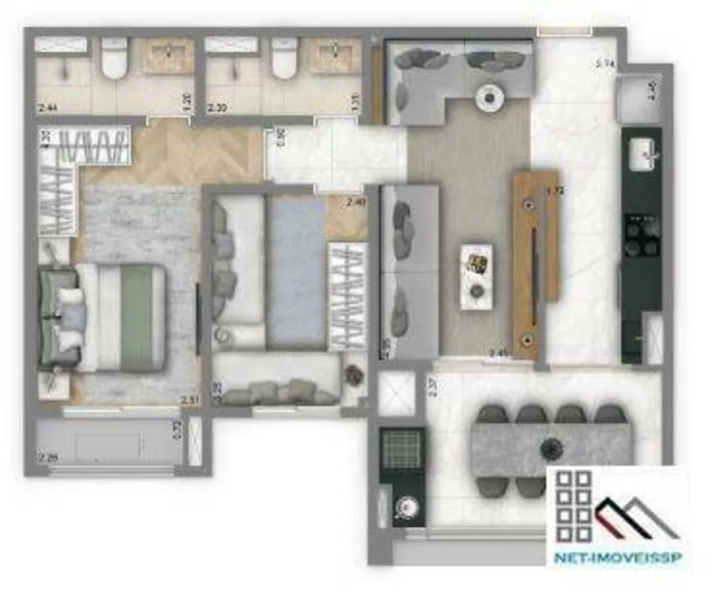 Apartamento, 2 quartos, 69 m² - Foto 15