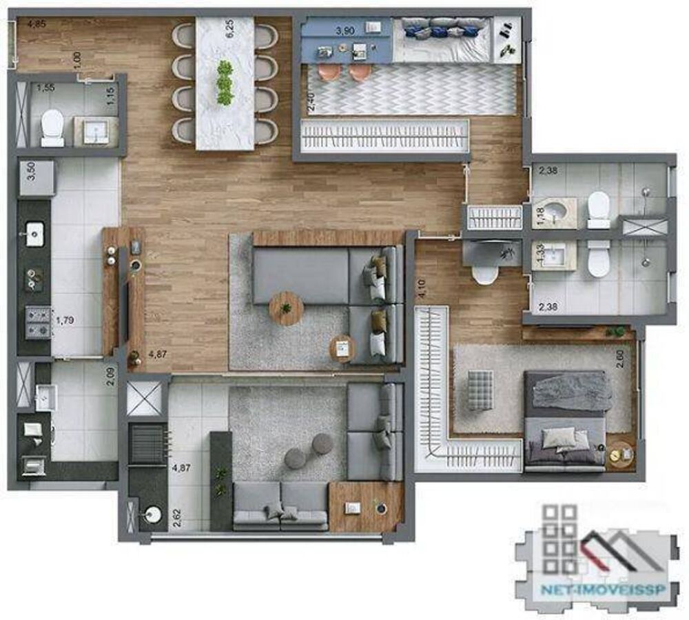 Apartamento, 3 quartos, 93 m² - Foto 13