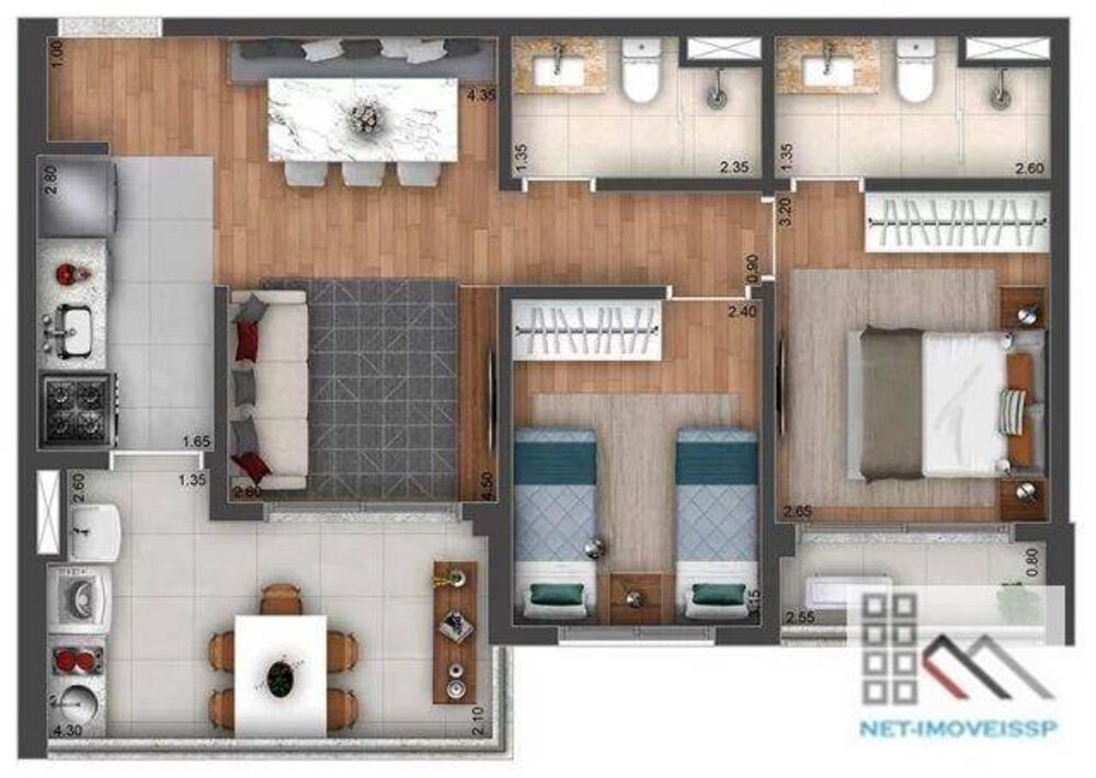 Apartamento, 2 quartos, 65 m² - Foto 12