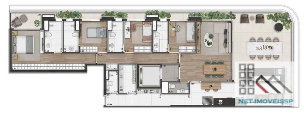 Apartamento, 3 quartos, 193 m² - Foto 2