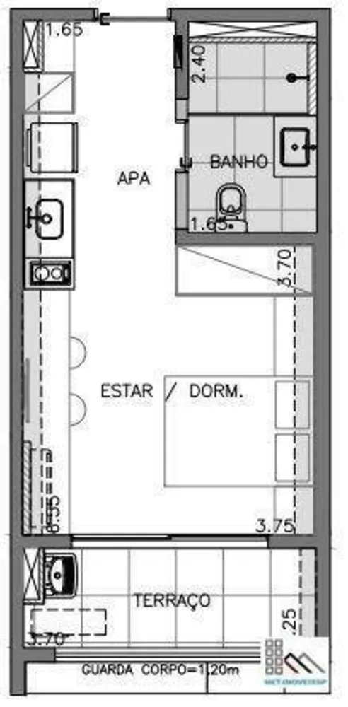 Kitnet-Studio, 38 m² - Foto 8