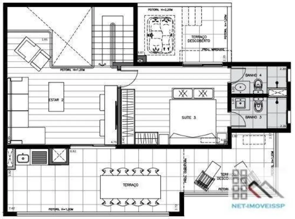 Cobertura, 3 quartos, 187 m² - Foto 8