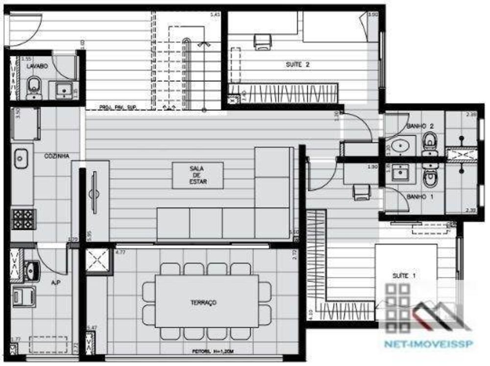 Cobertura, 3 quartos, 187 m² - Foto 4
