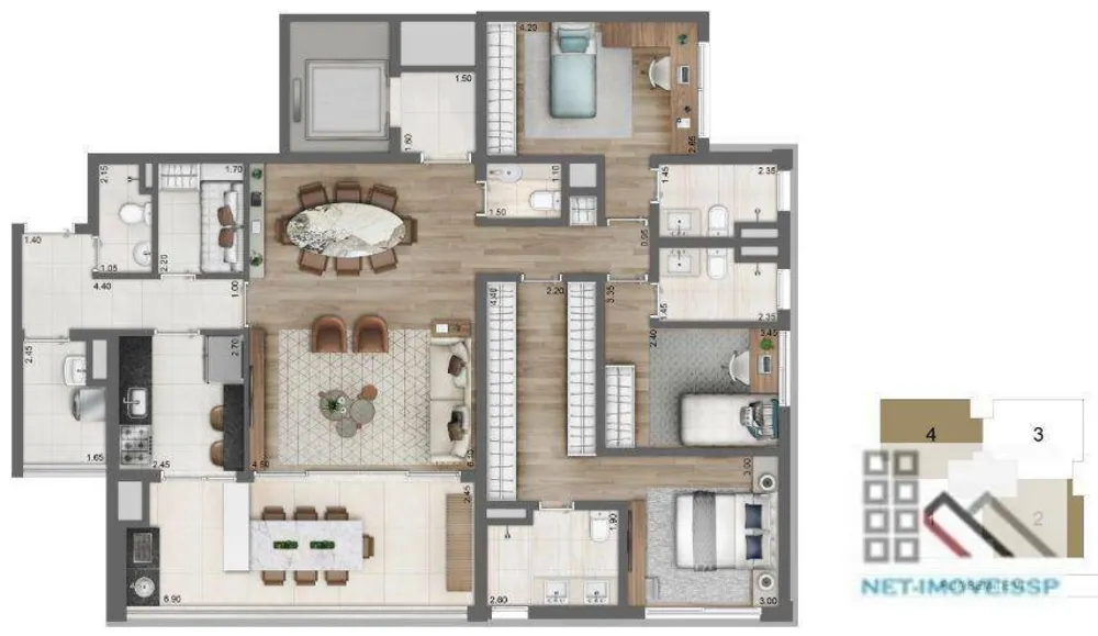Apartamento, 3 quartos, 149 m² - Foto 14