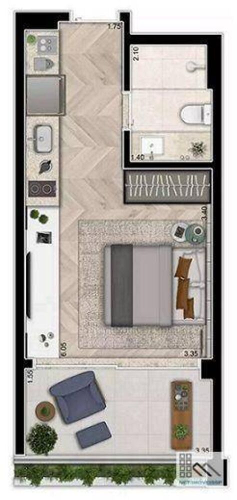 Kitnet-Studio, 29 m² - Foto 14