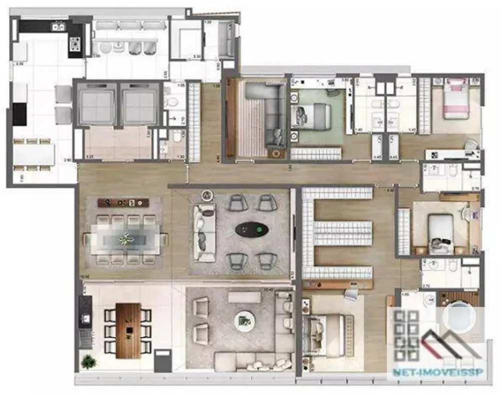 Apartamento, 4 quartos, 343 m² - Foto 1