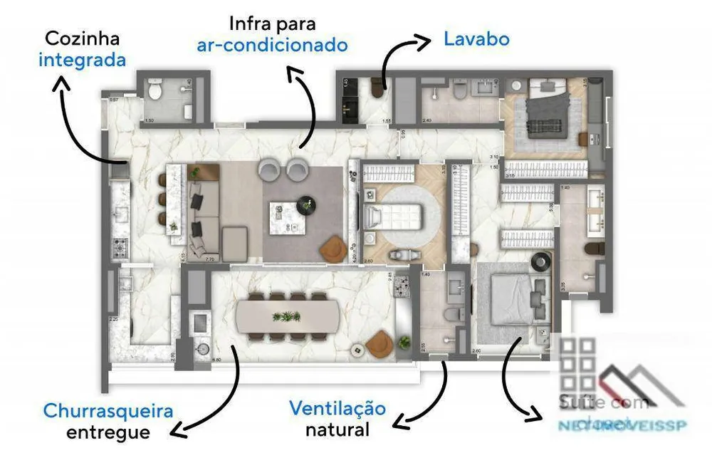 Apartamento, 3 quartos, 131 m² - Foto 5