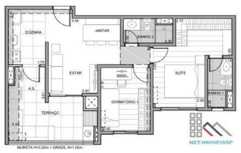 Apartamento, 2 quartos, 62 m² - Foto 1
