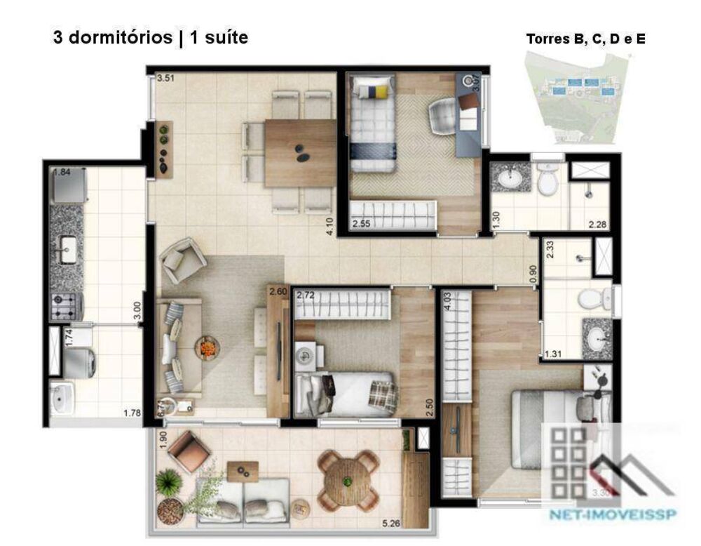 Apartamento, 3 quartos, 90 m² - Foto 16
