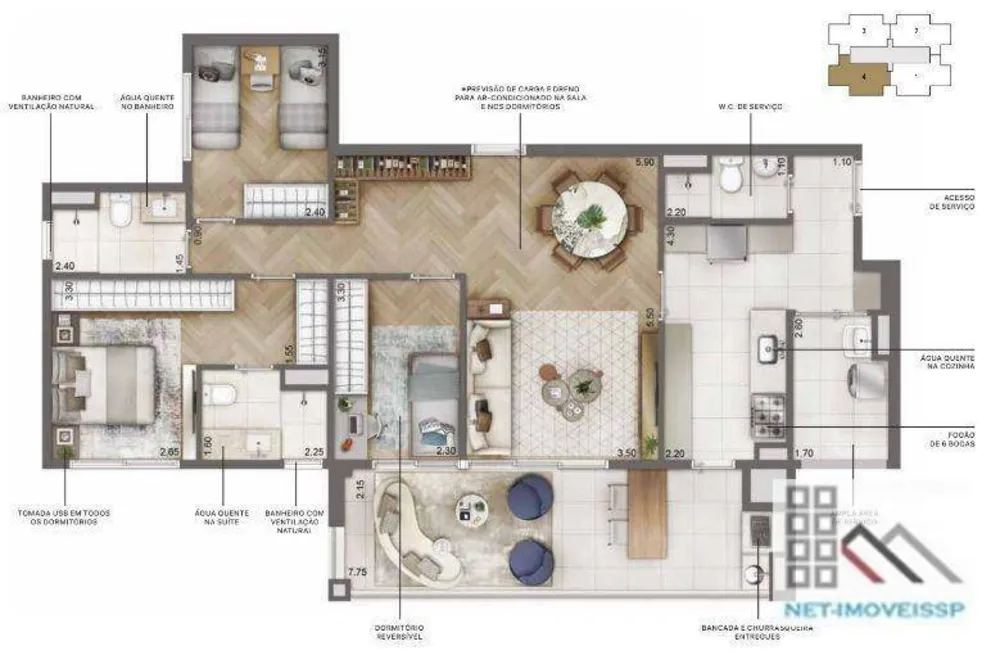 Apartamento, 2 quartos, 113 m² - Foto 16